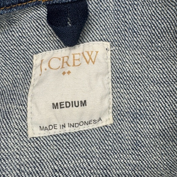 J. Crew Jean Jacket Women Small 02661 Short Washed Blue Denim Stretch Size - Picture 9 of 12